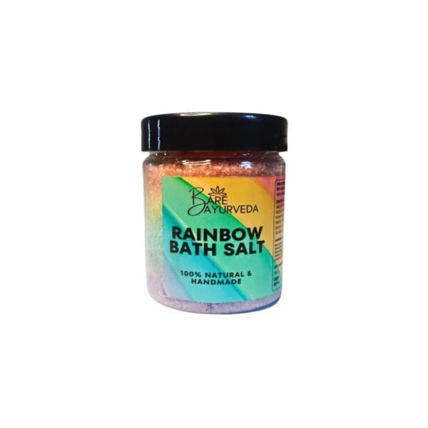 Bare Ayurveda Rainbow Bath Salt | For Spa, Relaxing, Muscle Pain Relief, Aromatherapy & more | Natural & Handmade | 100gm